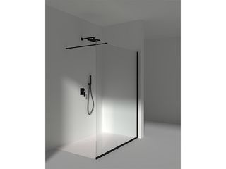 Obrázek 1 produktu Stěna sprchová Walk-in Linares 80x195 cm, černá, čiré sklo