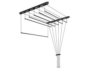 Obrázek 4 produktu Sušák stropní - černý, 6x140 cm