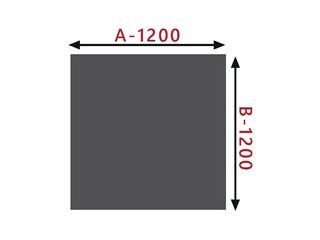 Obrázek 1 produktu Sklo pod kamna - Čtverec 1200x1200 mm / 6 mm