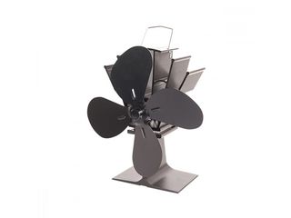 Obrázek 1 produktu Ventilátor na kamna FLAMINGO čtyřlopatkový, černý