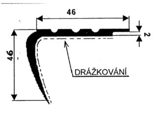 Obrázek 1 produktu Schodová hrana č.201 černá, délka 1,2m