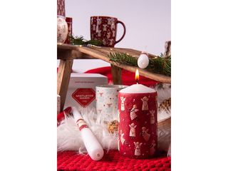 Obrázek 1 produktu Svíčka vánoční válec Holiday Spirit, pr.6cm, výška 11cm, červená