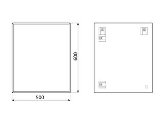 Obrázek 2 produktu Zrcadlo Prostokat 50x60 cm