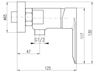 Obrázek 1 produktu Baterie sprchová Nil 150, metal grey