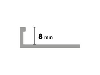 Obrázek 2 produktu Lišta L PVC 8mm šedá 2,5m