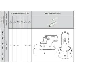 Obrázek 1 produktu Kloub tažný ZSK-750K s držákem 750kg/V oj