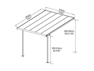 Obrázek 1 produktu Pergola Sierra 3 x 3 m antracit, hliníková (montovaná)