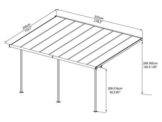 Obrázek 2 produktu Pergola hliníková (montovaná) Sierra 5400 antracit 3 x 5,46