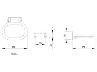 Obrázek 3 produktu Sedátko sprchové Chrome Clear/nerez