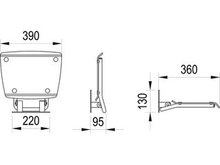 Obrázek 2 produktu Sedátko sprchové OVO-B II-Clear