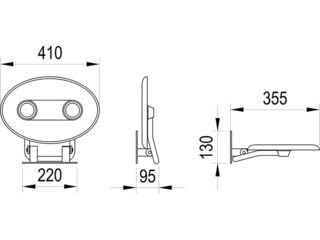Obrázek 3 produktu Sedátko sprchové OVO-P II-Opal