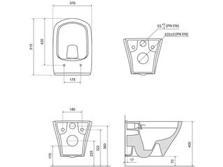 Obrázek 3 produktu WC závěsné Classic RimOff, Rimless, bílé