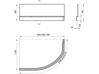 Obrázek 1 produktu Panel A Rosa II L 150 cm N, bílý