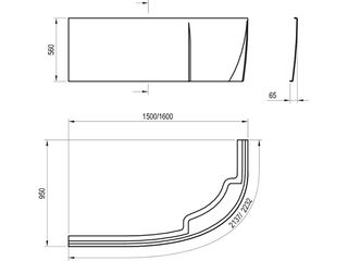 Obrázek 1 produktu Panel A čelní Rosa 95 R 150 cm, bílý