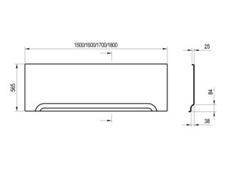 Obrázek 1 produktu Panel A čelní U 150, Classic II, Vanda II, bílý