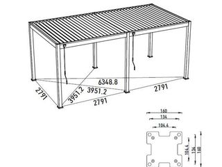 Obrázek 3 produktu Pergola bioklimatická INTRO PLUS 6 x 3 m, hliník - volně stojící