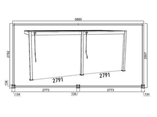 Obrázek 3 produktu Pergola bioklimatická INTRO PLUS 6 x 3 m, hliník - do stěny