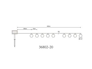 Obrázek 6 produktu Řetěz solární 50xLED 20 žárovek