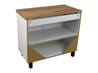 Obrázek 1 produktu Skříňka s horní deskou Roxy 80 bílá/zlatý dub, 80,5x73x40,5