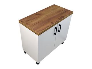 Obrázek 5 produktu Skříňka s horní deskou Roxy 80 bílá/zlatý dub, 80,5x73x40,5