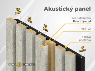 Obrázek 5 produktu Panel obkladový akustický raw imperial, 21x285x2750mm, bal.0,78m2