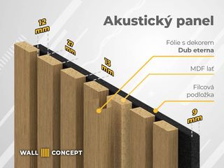 Obrázek 5 produktu Panel obkladový akustický dub eterna, 21x295x2750mm, bal.0,81m2