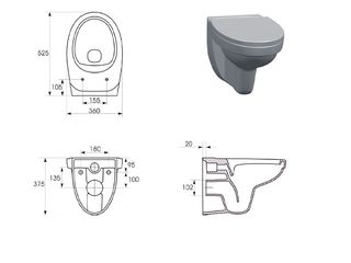 Obrázek 4 produktu Modul B980 system 40 + wc mísa + sedátko soft close + tlačítko chrom