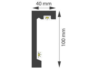 Obrázek 2 produktu Lišta garnýžová tvrzená GAL1, bílá 100 x 40 mm, délka 2 m