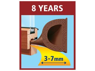 Obrázek 1 produktu Těsnění D-profil samol. 25m/8x9mm bílé