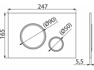 Obrázek 1 produktu Tlačítko ovládací M778, černá-mat/chrom-lesk