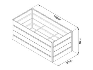 Obrázek 6 produktu Záhon vyvýšený plechový PREMIUM 180x90x76cm