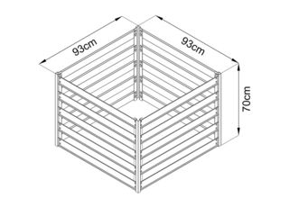 Obrázek 5 produktu Kompostér plechový 560 L 93x93x70 cm