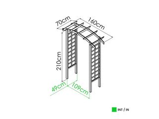 Obrázek 2 produktu Pergola LUNA oblouk, impreg. borovice, 70x160/222cm, trámky 4,5x6cm