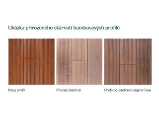 Obrázek 5 produktu Prkno terasové Bambus světle hnědý, (jemné rýhování/hladké), 20x137x3050mm