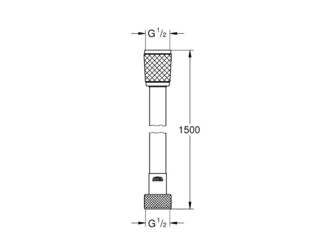 Obrázek 1 produktu Hadice sprchová VitalioFlex Trend 150 cm, černá mat