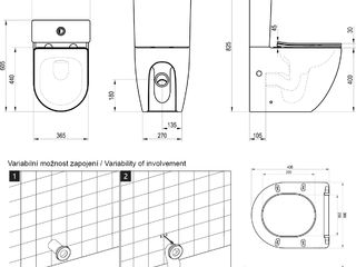 Obrázek 9 produktu WC kombi Optima Rimless Off set včetně Soft-Close sedátka