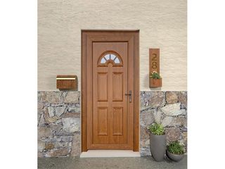 Obrázek 5 produktu Dveře vchodové plastové Ibiza zlatý dub, levé, 98x208cm
