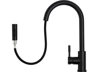 Obrázek 1 produktu Set dřez granitový Camea L 79x50 + baterie Idea se sprchou, černý/volkano