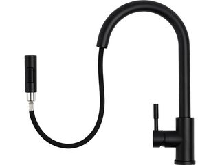 Obrázek 2 produktu Set dřez granitový Camea P 79x50 + baterie Idea se sprchou, černý/volkano