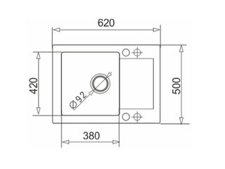 Obrázek 4 produktu Set dřez granitový Mido 62x50 + baterie Idea se sprchou, černý/volkano