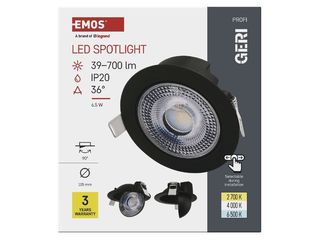 Obrázek 4 produktu Svítidlo bodové LED Geri 6,5W 780lm 2700-6500K CCT IP20 černá