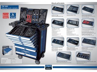 Obrázek 6 produktu Vozík dílenský s nářadím, 7 zásuvek, 263 dílů TW 1000