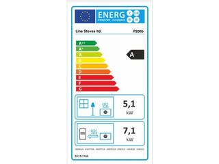 Obrázek 1 produktu Kamna krbová P200B, černá, s výměníkem, 5,08/7,06kW