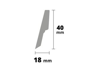 Obrázek 2 produktu Lišta podlahová AP34, M135, 18x40x2700mm