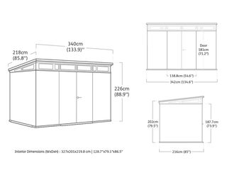 Obrázek 6 produktu Domek zahradní PENT Signature HORIZONTAL WALNUT 11x7 hnědý