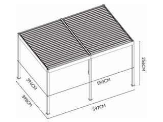 Obrázek 5 produktu Pergola bioklimatická INTRO DUO 6 x 4 m, hliník- volně stojící