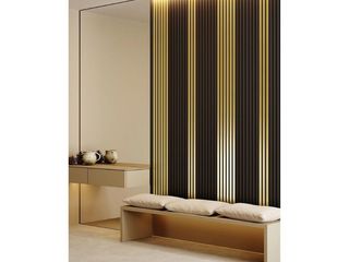 Obrázek 3 produktu Panel obkladový akustický DESIGN SLIM zlatý, 19x132x2650mm, bal.0,35m2