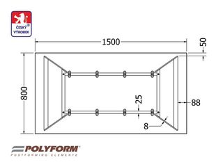 Obrázek 3 produktu Stůl City 150 – dub antik, 50 x 800 x 1500 mm, včetně podnože