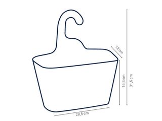 Obrázek 2 produktu Košík závěsný Mandy 28,5x15,5x12, plast, transparentní