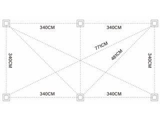 Obrázek 13 produktu Pergola bioklimatická INTRO DUO 7,2 x 3,6 m, hliník- volně stojící